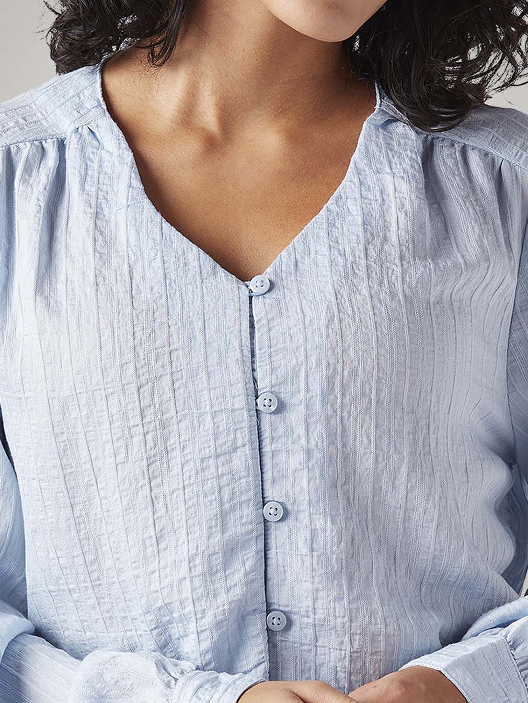Women's Textured Regular Fit Top - Detail View