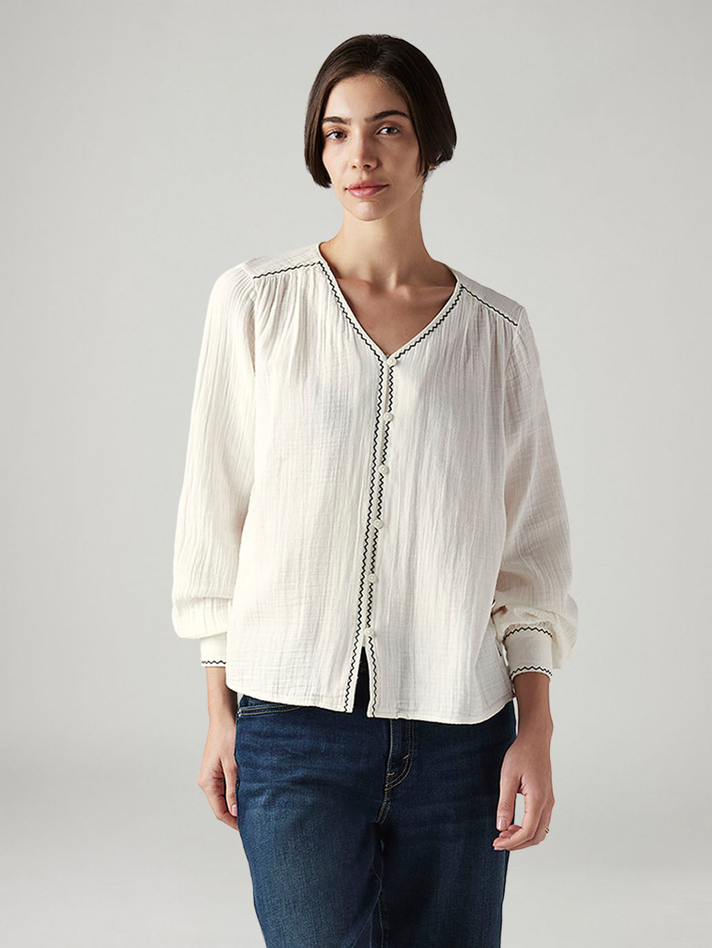 Women's Embroidered Regular Fit Top