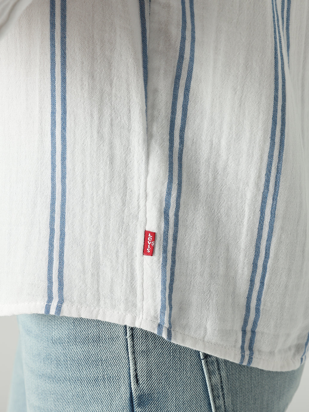 Women's Striped Relaxed Fit Top - Detail View