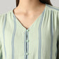 Women's Striped Relaxed Fit Top - Detail View