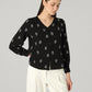 Women's Embroidered Relaxed Fit Top - Styleshot View
