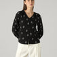 Women's Embroidered Relaxed Fit Top - Front View