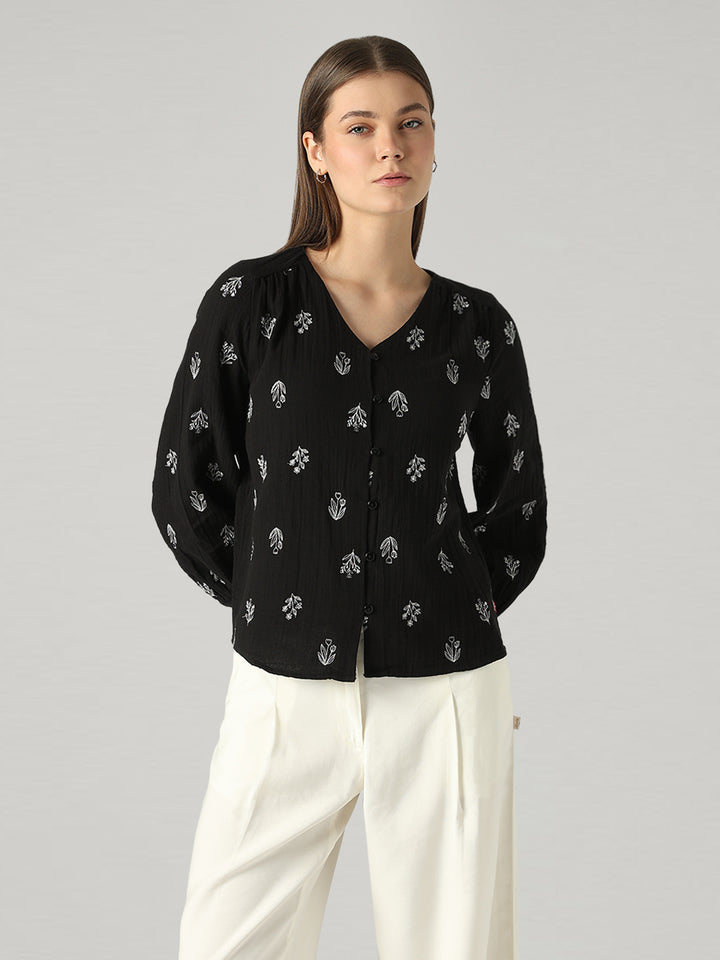 Women's Embroidered Relaxed Fit Top