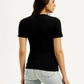 Women's Solid Slim Fit T-shirt - Back View