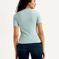Women's Textured Slim Fit T-shirt - Back View