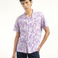 Men's Floral Print Camp Shirt