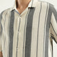 Men's Striped Spread Collar Shirt - Detail View
