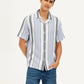 Men's Striped Spread Collar Shirt - Styleshot View