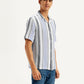 Men's Striped Spread Collar Shirt - Side View