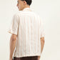 Men's Striped Spread Collar Shirt - Back View