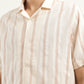 Men's Striped Spread Collar Shirt - Detail View