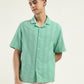 Men's Striped Spread Collar Shirt - Front View