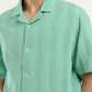 Men's Striped Spread Collar Shirt - Detail View