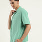 Men's Striped Spread Collar Shirt - Side View