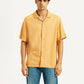 Men's Solid Mustard Camp Shirt - Front View