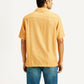 Men's Solid Mustard Camp Shirt - Back View