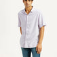 Men's Solid Lilac Camp Shirt - Styleshot View