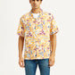 Men's Floral Multi Color Camp Shirt - Front View