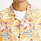 Men's Floral Multi Color Camp Shirt - Detail View
