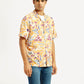 Men's Floral Multi Color Camp Shirt - Side View