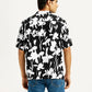 Men's Floral Black Camp Shirt - Back View