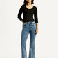 Women's 726 Blue Slim Flared Fit High Rise Jeans - Front View