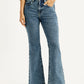 Women's 726 Blue Slim Flared Fit High Rise Jeans - Front View