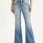 Women's 726 Blue Slim Flared Fit High Rise Jeans - Front View