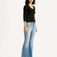 Women's 726 Blue Slim Flared Fit High Rise Jeans - Side View