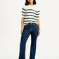 Women's 726 Dark Blue Slim Flared Fit High Rise Jeans - Styleshot View