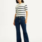 Women's 726 Dark Blue Slim Flared Fit High Rise Jeans - Front View