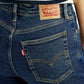 Women's 726 Dark Blue Slim Flared Fit High Rise Jeans - Detail View