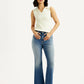 Women's 726 Blue Slim Flared Fit High Rise Jeans - Styleshot View