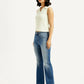 Women's 726 Blue Slim Flared Fit High Rise Jeans - Side View