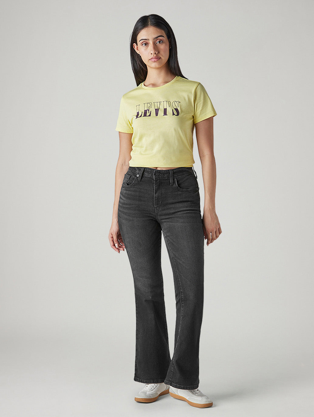 Women's 726 Black Flared Fit High Rise Jeans - b4aa938c-9be4-4258-9b5f-9869f75ebf79 View