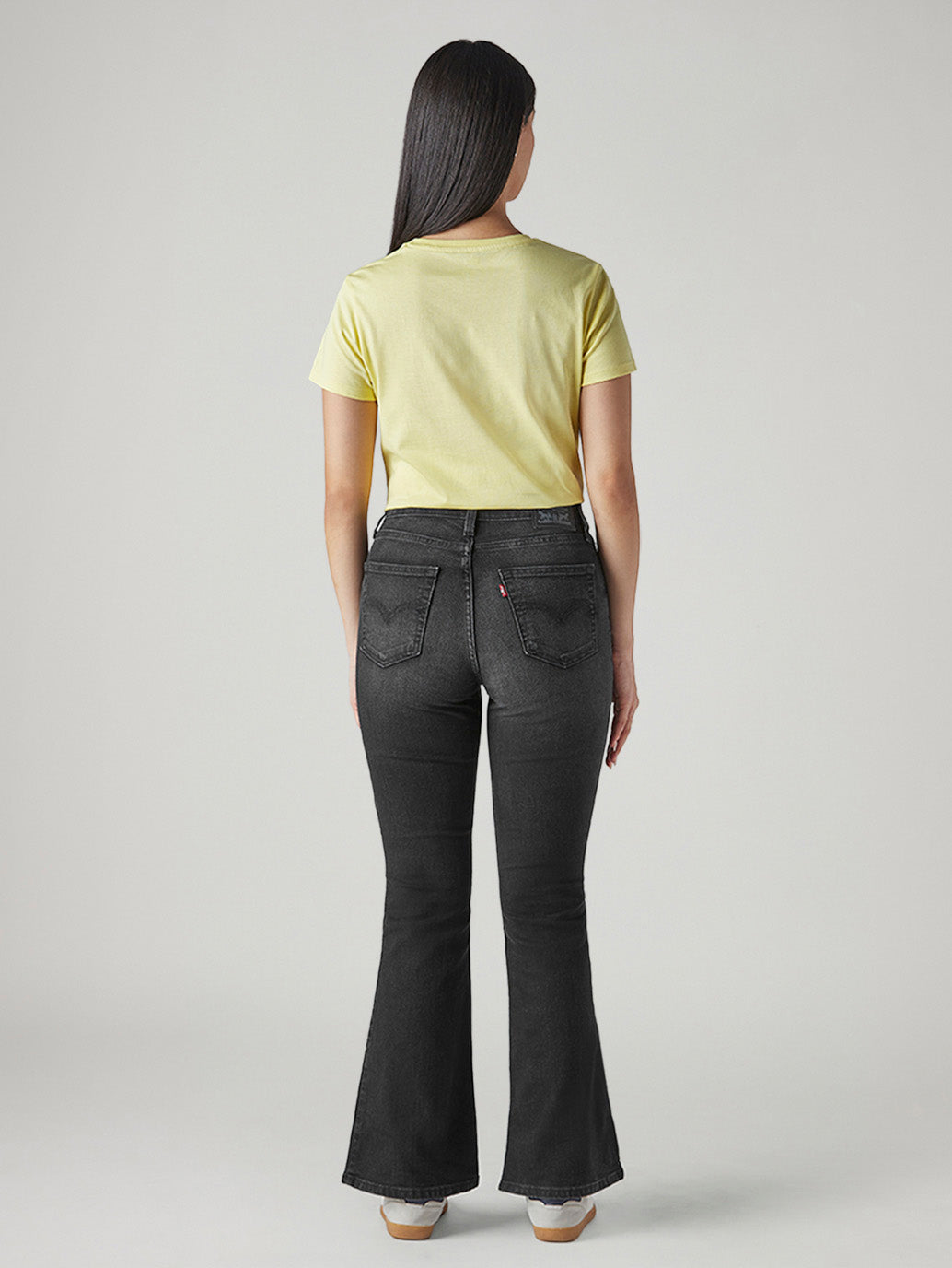 Women's 726 Black Flared Fit High Rise Jeans - 14733b7f-deb1-4d57-8272-474c036302f7 View