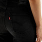 Women's 726 Black Flared Fit High Rise Jeans - Detail View