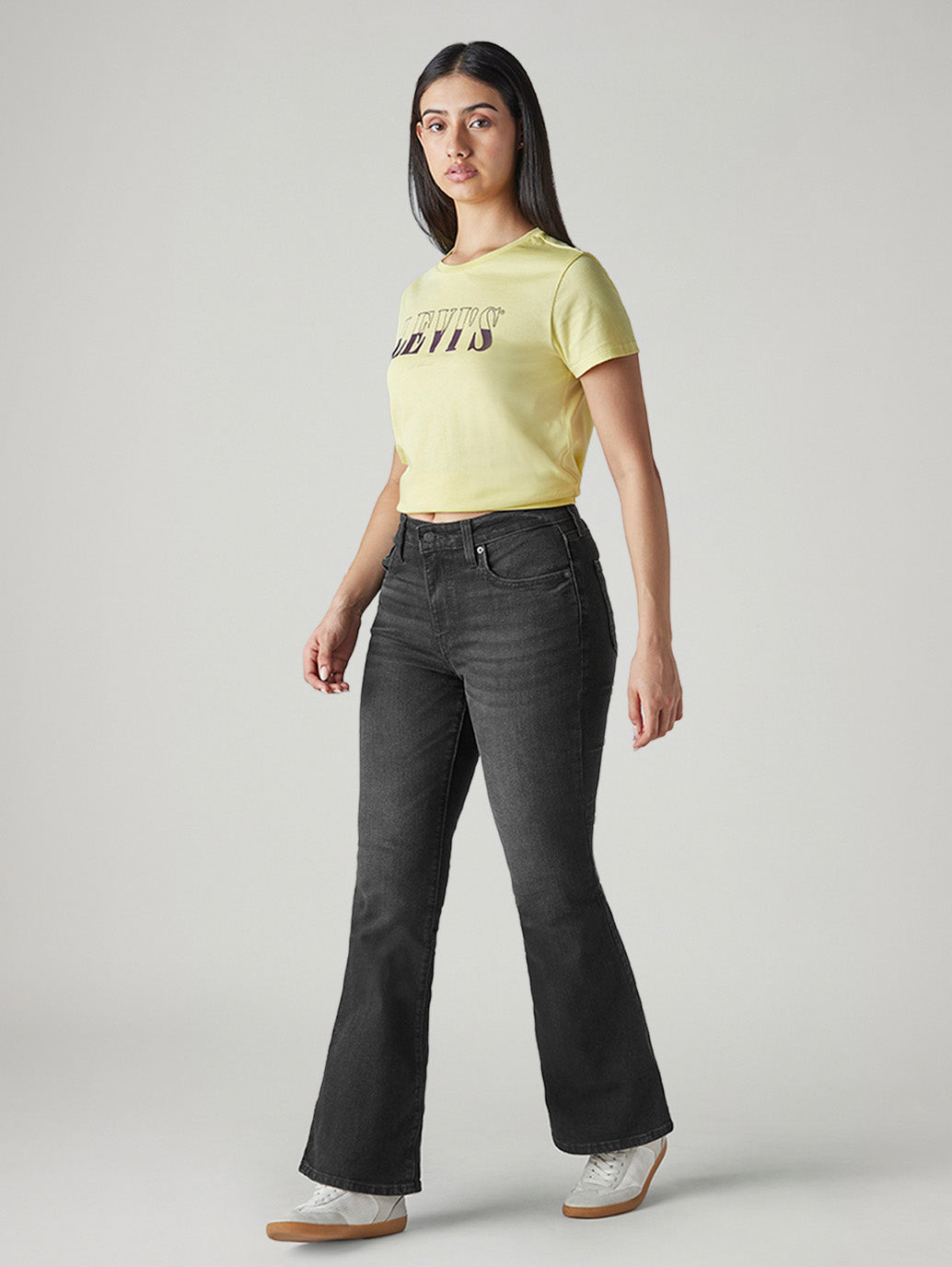 Women's 726 Black Flared Fit High Rise Jeans - dc46cf67-f446-4e91-bfc0-cbd50f1c0773 View