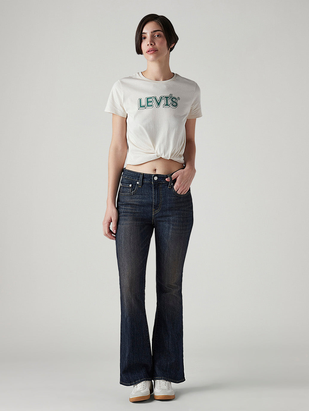 Women's 726 Dark Indigo Flared Fit High Rise Tinted Jeans