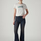 Women's 726 Dark Blue Flared Fit High Rise Tinted Jeans - Front View