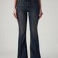 Women's 726 Dark Blue Flared Fit High Rise Tinted Jeans - Front View