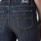 Women's 726 Dark Blue Flared Fit High Rise Tinted Jeans - Detail View