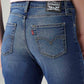 Women's 726 Blue Flared Fit High Rise Jeans - Detail View