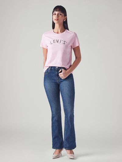 levi's Women's 726 Blue Flared Fit High Rise Jeans-picture-34