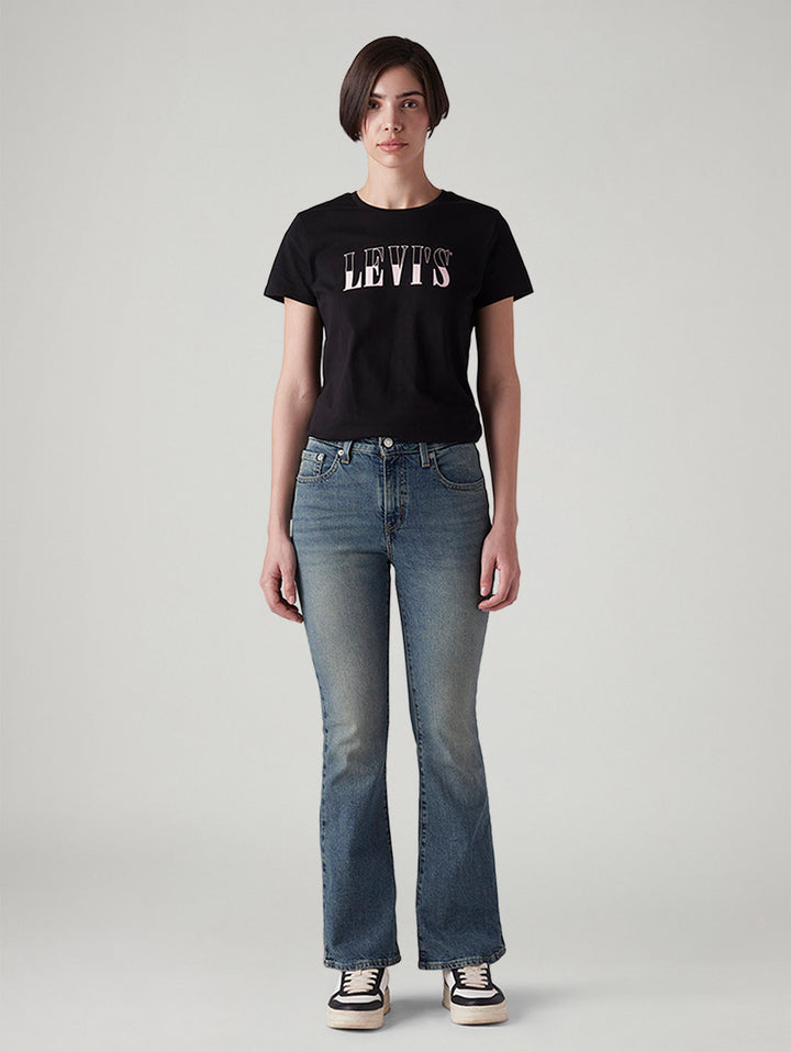 Women's 726 Med Indigo Flared Fit High Rise Tinted Jeans