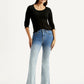 Women's 726 Blue Flared Fit High Rise Jeans - Styleshot View