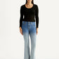 Women's 726 Blue Flared Fit High Rise Jeans - Front View