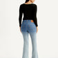 Women's 726 Blue Flared Fit High Rise Jeans - Back View