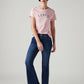 Women's 726 Dark Blue Flared Fit High Rise Tinted Jeans - Styleshot View