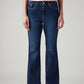 Women's 726 Dark Blue Flared Fit High Rise Tinted Jeans - Front View